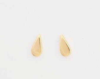 Teardrop Stud Earrings, Tiny Gold Earrings, Geometric Earrings, Dainty Stud Earrings, Gift For Her