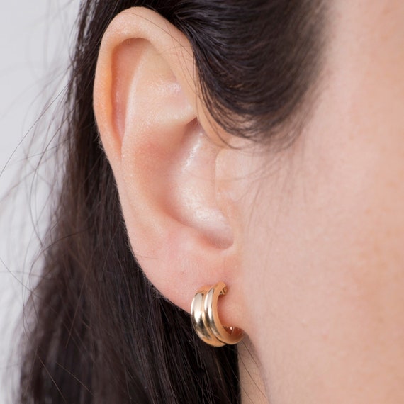 Tiny Hoop Earrings, Gold Huggie Hoop Earrings, 10 MM Hoops, Little Hoop Earrings, Gift For Her