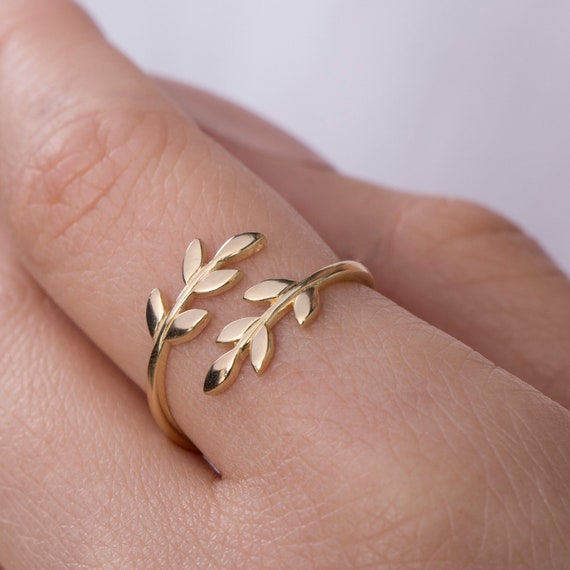 Buy Be Nice Or Leaf Ring In Gold Plated 925 Silver from Shaya by CaratLane