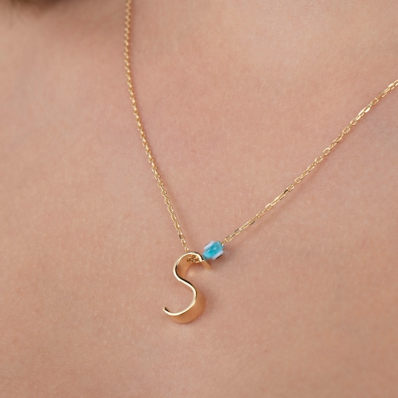 Personalized Initial Letter Necklace with Evil Eye Charm - Dainty Gold Protection Jewelry Gift for Her