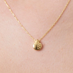 Gold Pomegranate Necklace: Sterling Silver Vermeil Good Luck Charm