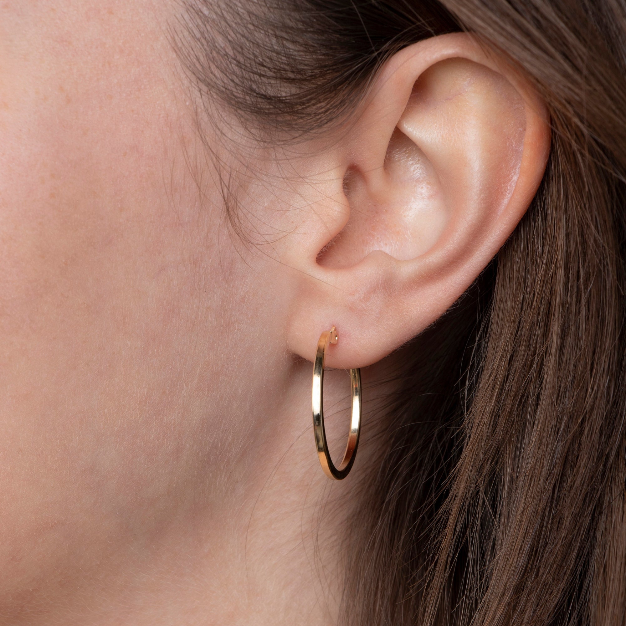 Large gold filled hoop best sale earrings