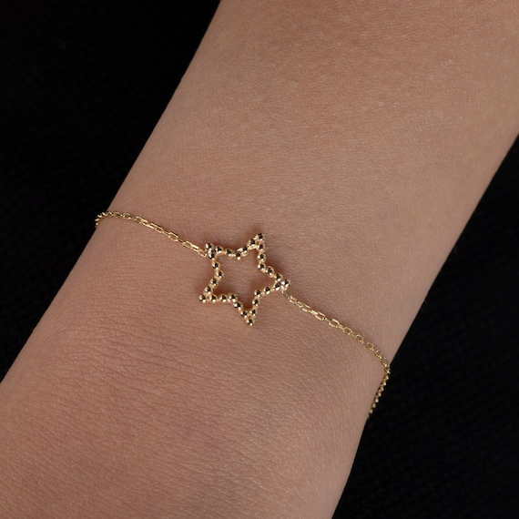 Delicate Gold & Silver Star Chain Bracelet - Dainty Celestial Jewelry for Everyday Elegance