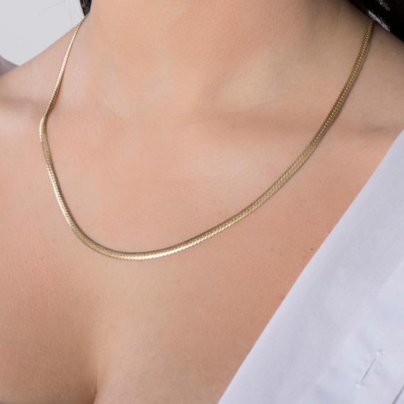 Gold Curb Chain Necklace, Cuban Chain Necklace, Thick Chain Necklace For Women, Chunky Chain Necklace, Gift For Her