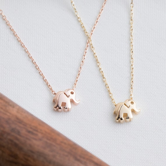 Elephant Necklace, Gold Tiny Elephant Necklace, Luck Necklace For Women, Cute Charm Necklace, Gift For Her