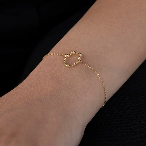 Dainty Hamsa Hand of Fatima Kabbalah Protection Bracelet - Gold or Rose Gold Filled Everyday Jewelry