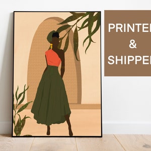 Black Woman Wall Art, Black Girl Art Print, African American Wall Art, African Woman Art, Wall Art, Woman Illustration