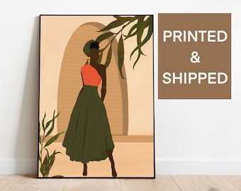Black Woman Wall Art, Black Girl Art Print, African American Wall Art, African Woman Art, Wall Art, Woman Illustration