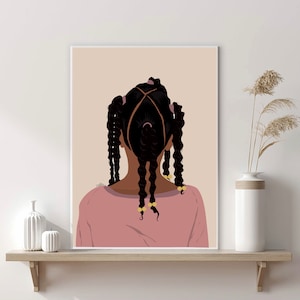 Little Black Girl Art, Black Girl Art, Printable Wall Art, Black Art, Girls Room Wall Art, Black Girl Wall Art, Nursery Wall Art