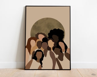 Women Wall Art, DIGITAL  DOWNLOAD ,  Woman Illustration, Minimalist Art, Fashion Print, Boho Wall Art,Aesthetic Wall Art, Art Print