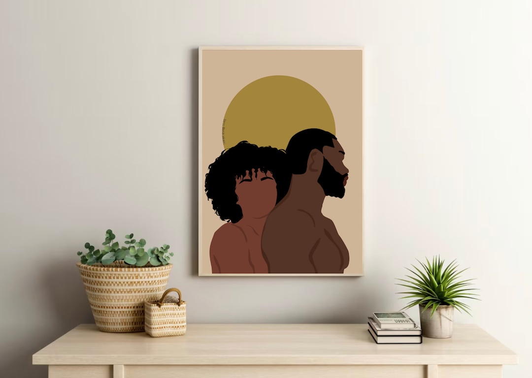 Black Couple Wall Artnull