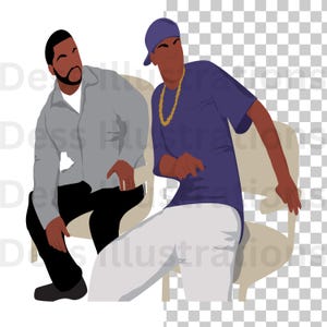 Friday Damn Clipart, Friday Movie png, DIGITAL DOWNLOAD, 90&#39;s Classic Movie, Afro Art, Black  Classic Film,