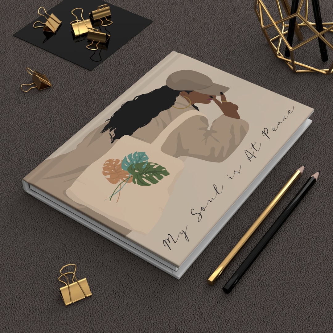 Black Woman Journal, Hardcover Journal, Ruled Line, Gratitude Journal ...