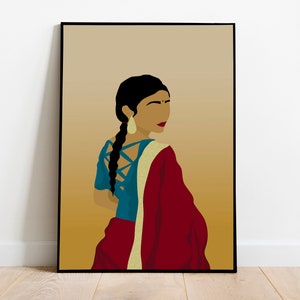 Indian Art, Desi Art, Indian Wall Art, South Asian Art, Tamil, Asian Art, South Indian Art, Desi, Desi Prints, Indian Art Print, Brown Girl