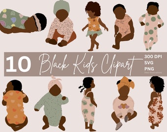 Kleine kinderen SVG clipart, baby clipart, Afrikaanse baby PNG, abstracte kinderen PNG, mode baby kunst, Kids vector clipart, abstracte baby clipart