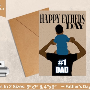 Feliz Dia dos Pais, Cartão de felicitações para homem negro, DOWNLOAD DIGITAL, Cartões de felicitações afro-americanos, Cartões para homens negros, Cartão de felicitações para ele