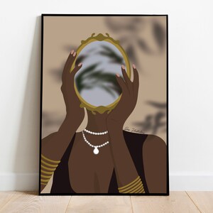 Black Woman Art,  DIGITAL  DOWNLOAD , Woman Illustration, Afro Art, Art Print, Female Art, Wall Decor, Lifestyle Art, Female Art Decor