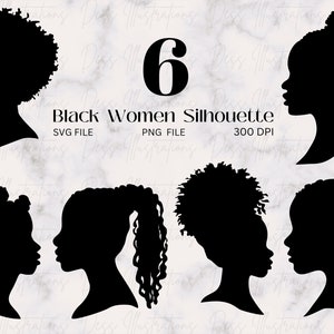 Silhouette Black Woman Clipart Svg, Black Girl Clipart, Afro Girl Clipart, Girl Png, Abstract Female Png, African American Female Clipart