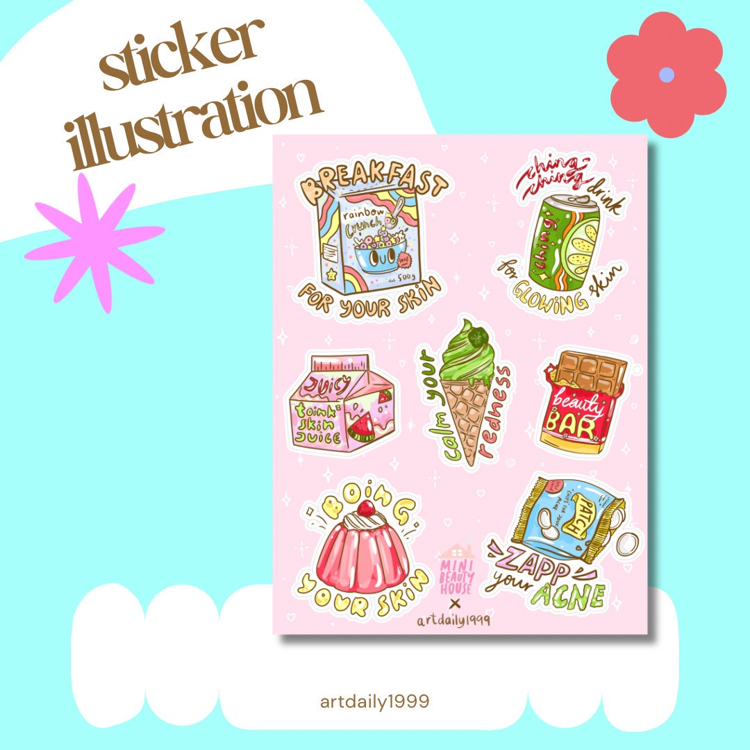 Custom Sticker Illustration, Drawing, Raya Envelope Design, Pattern ...