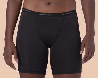 Reusable Period Underwear Boyshorts w/ POUCH - hannahSENSE, certified organic cotton, reusable and washable, comfortable