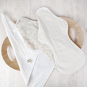 2pc. Reusable Organic Cotton Pads Super Ultra Overnight Multiples - hannahPAD, organic, reusable and washable, comfortable