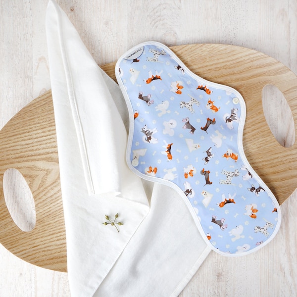 3pc. Reusable Organic Cotton Pads Overnight Multiples - hannahPAD, certified organic, reusable and washable, comfortable