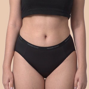 Organic Cotton Reusable Period Underwear: Light Absorbency Brief with Pouch