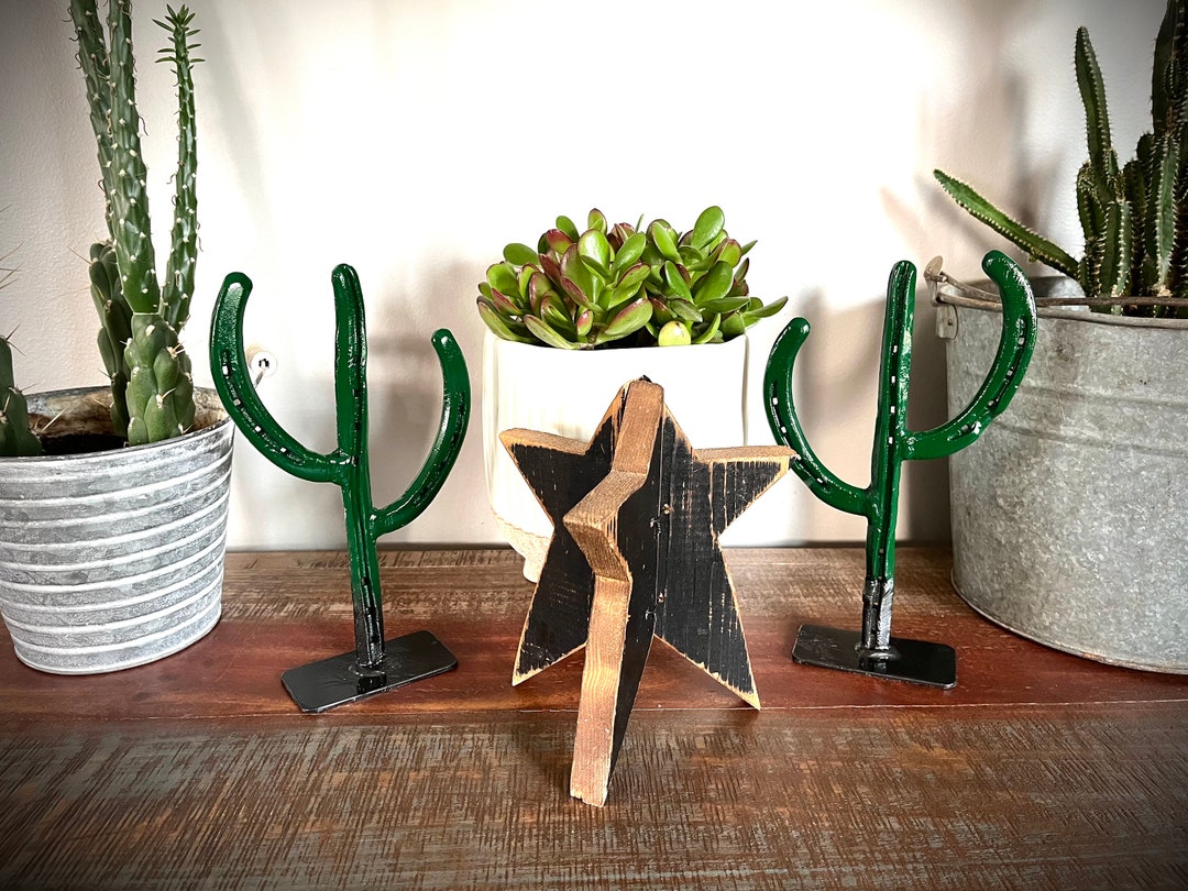 Horseshoe Cactus Decorrustic Decor Cactus Western Decor Etsy Canada
