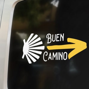 Buen Camino Decal: Camino De Santiago Shell & Arrow Vinyl Sticker