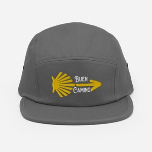 Camino de Santiago-hoed met pijlschelp voor op reis of ter herdenking van je pelgrimstocht Frances The Way Peregrino Buen Camino-hoed met vijf panelen