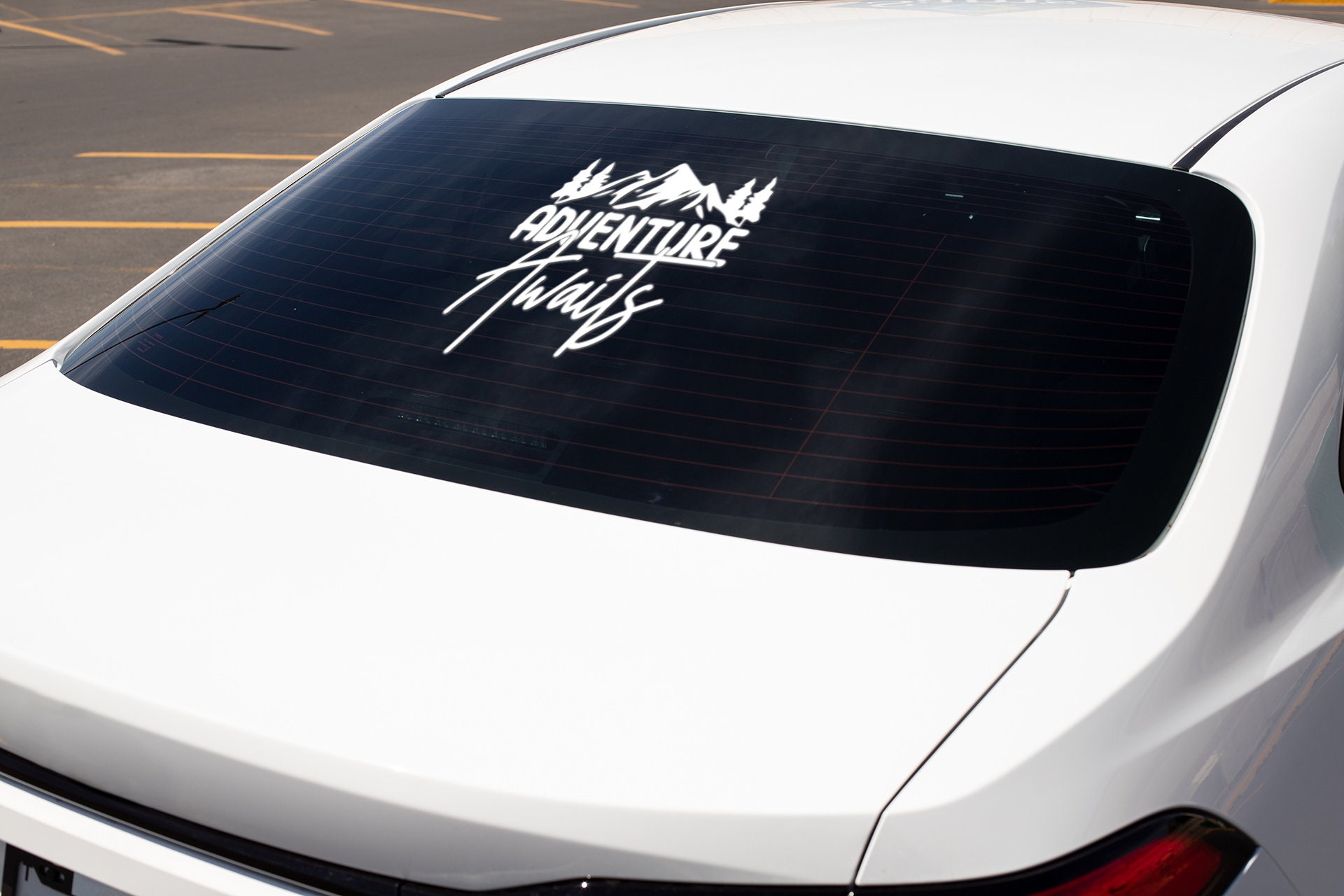 Car Decal Vinyl Laptop Truck Van Water Bottle adventure Awaits Gift for