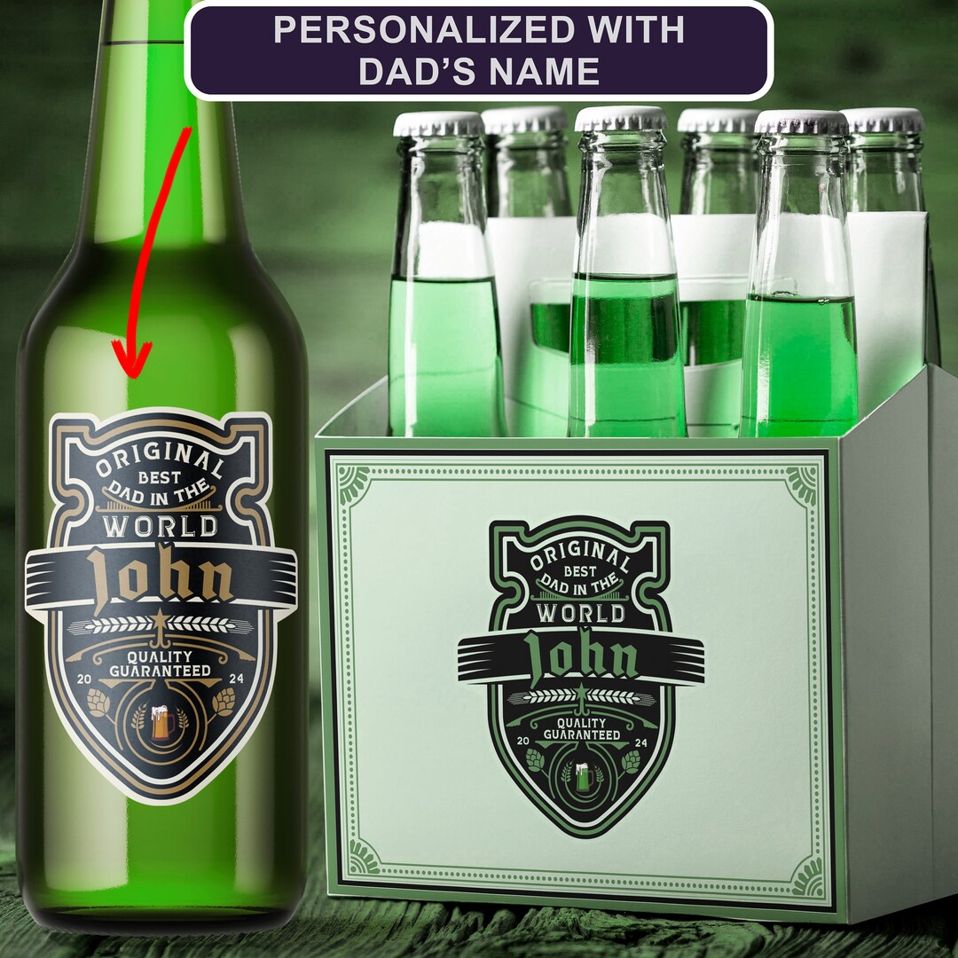 Father's Day Beer Labels for Dad Father's Day Gift for Dad Beer Bottle ...