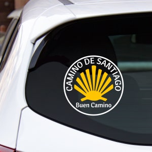 Keepsake or souvenir to remind you Buen Camino Camino De Santiago Saint James Way Shell Car Decal Vinyl Laptop Truck Water Bottle Peregrino