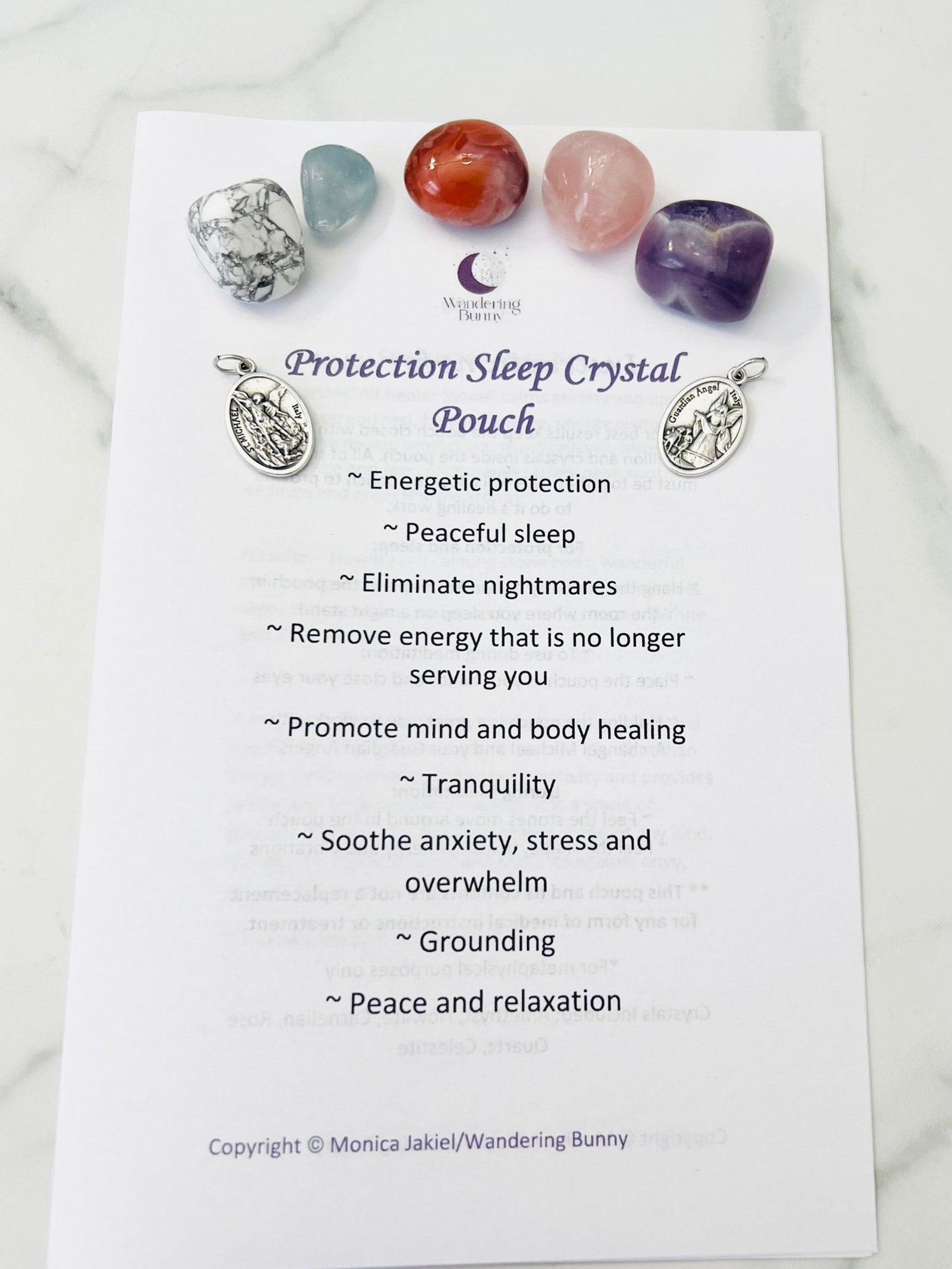 Protection and Sleep Crystal Set With Instruction Book Etsy