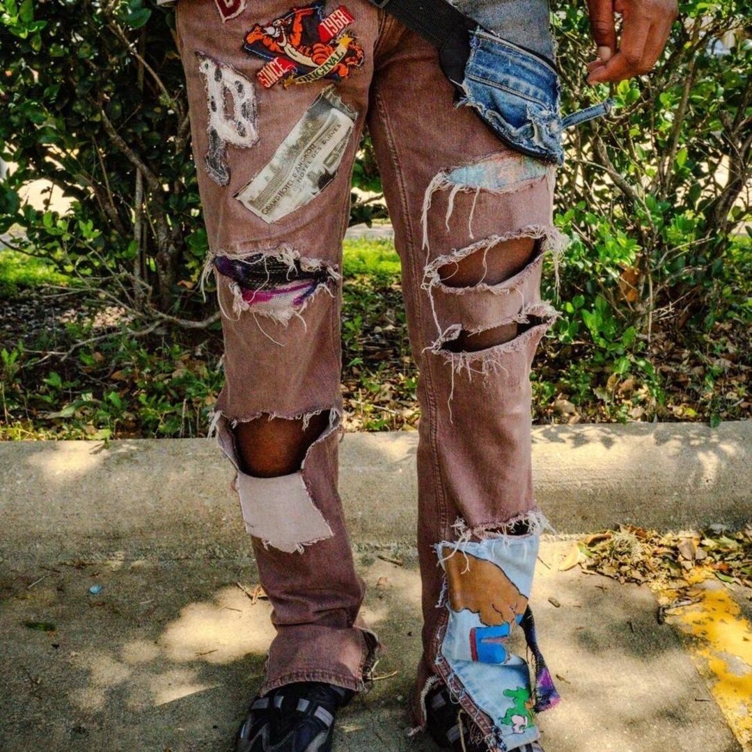 Custom Distressed Denim - Etsy - High-Quality Distressed Denim Upholstery