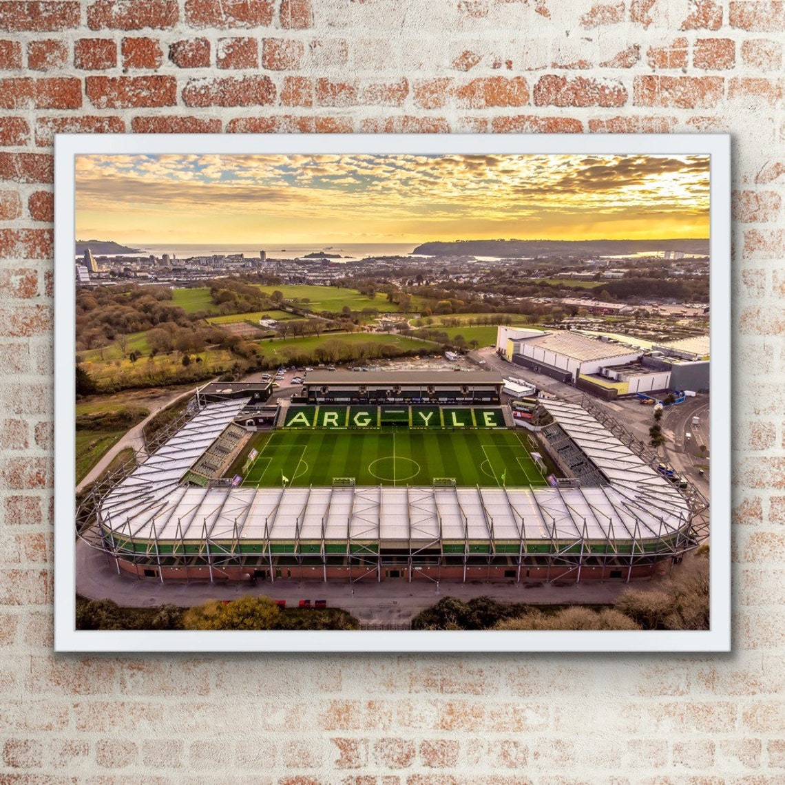 Plymouth Argyle Football Club Stadium Home Park , Aerial Photo Print