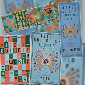 Quivitch World Cup Final Collectible Set - Ticket, Programme & 2 Posters