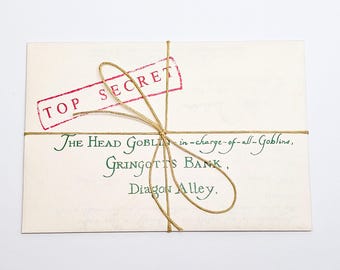 Lettre secrète d'Albus au chef des gobelins