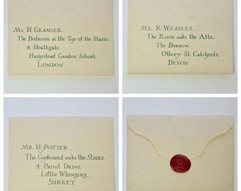 Lettre d'acceptation Harry, Ron et Hermione - Édition limitée ! (informations conformes au livre)