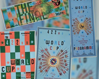 Set de collection Finale de la Coupe du monde de Quivitch - Billet, programme et 2 affiches