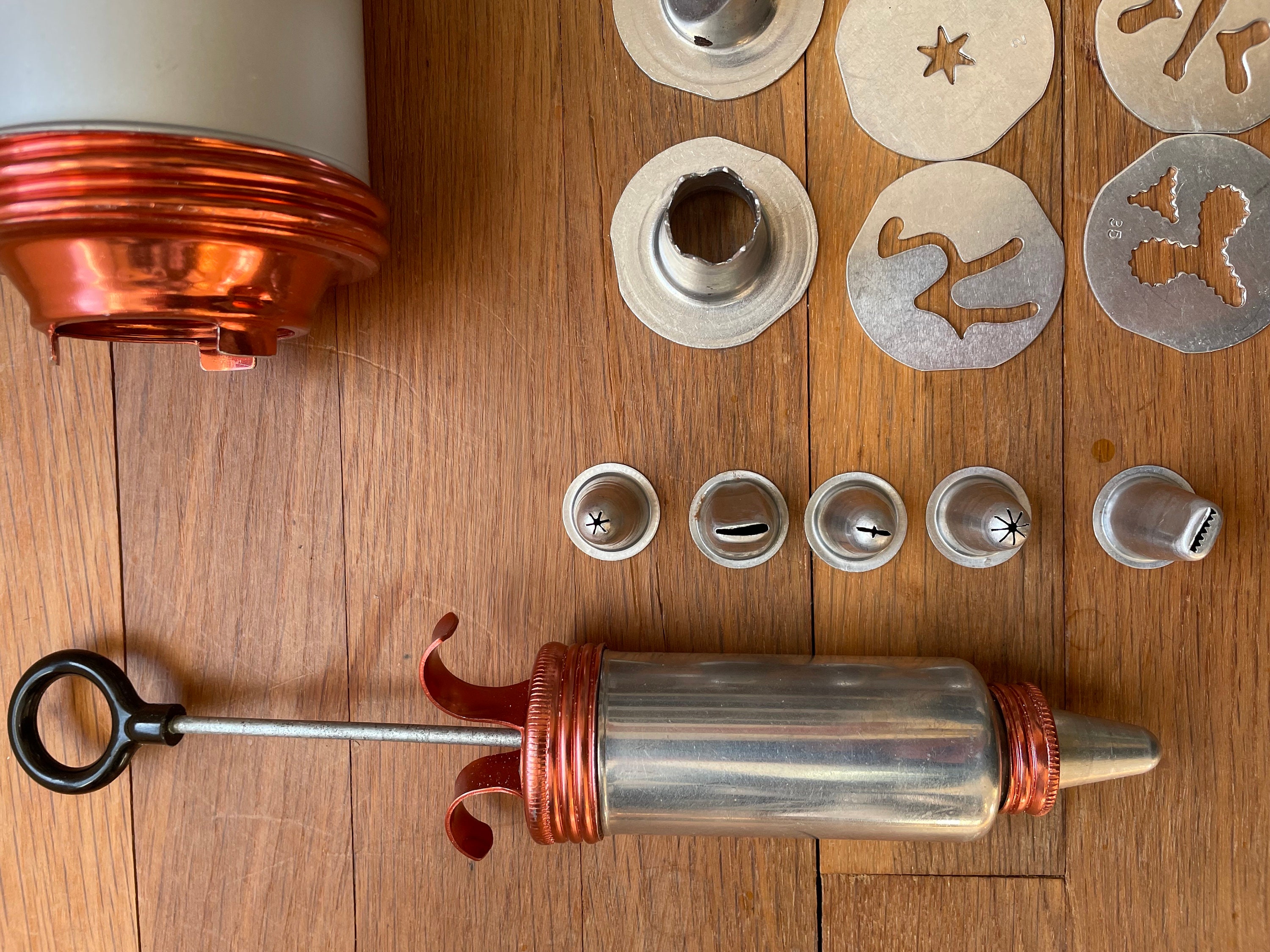 Vintage Aluminum Cookiepastry Press With Custard/frosting Etsy