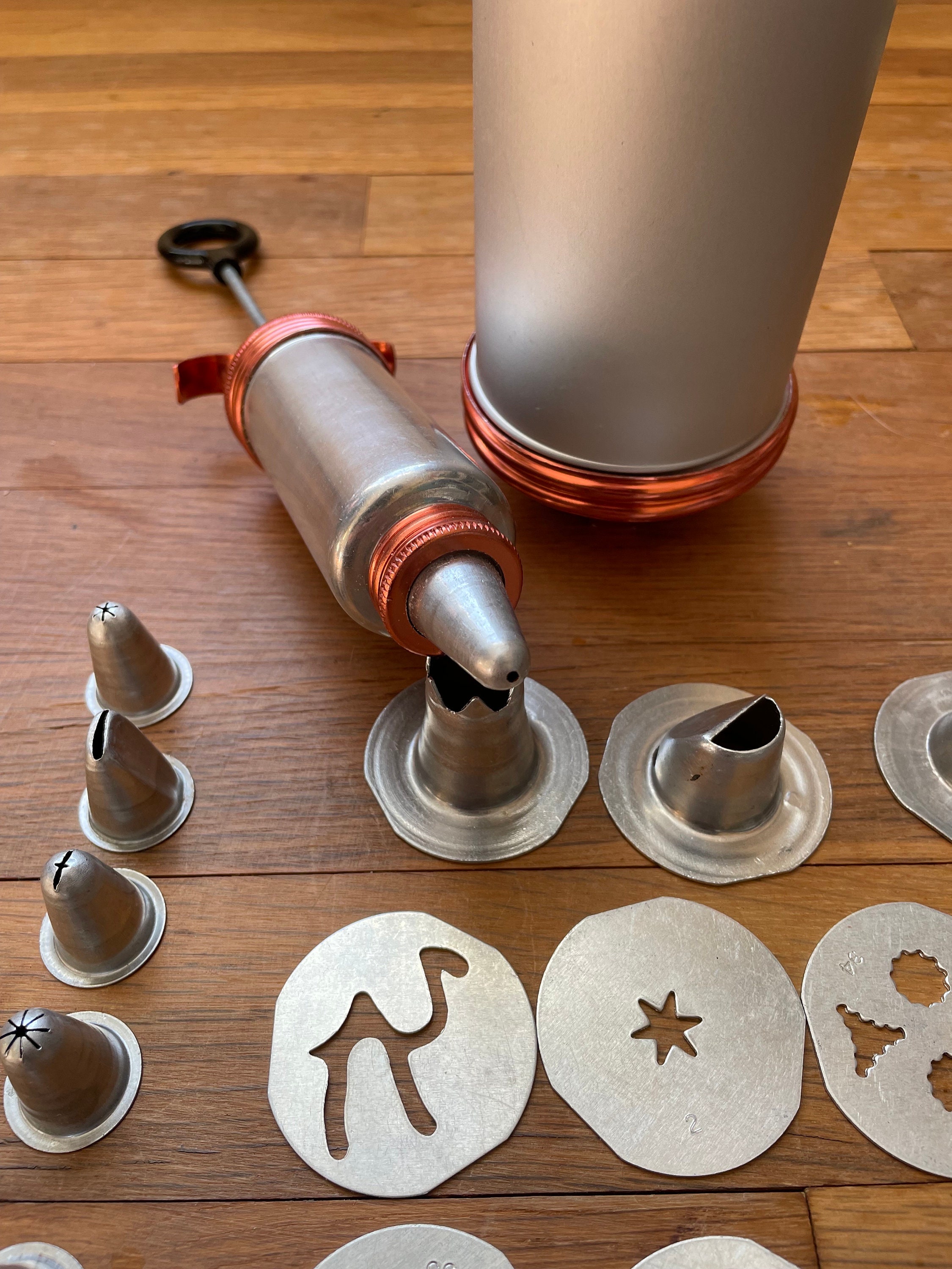 Vintage Aluminum Cookiepastry Press With Custard/frosting Etsy