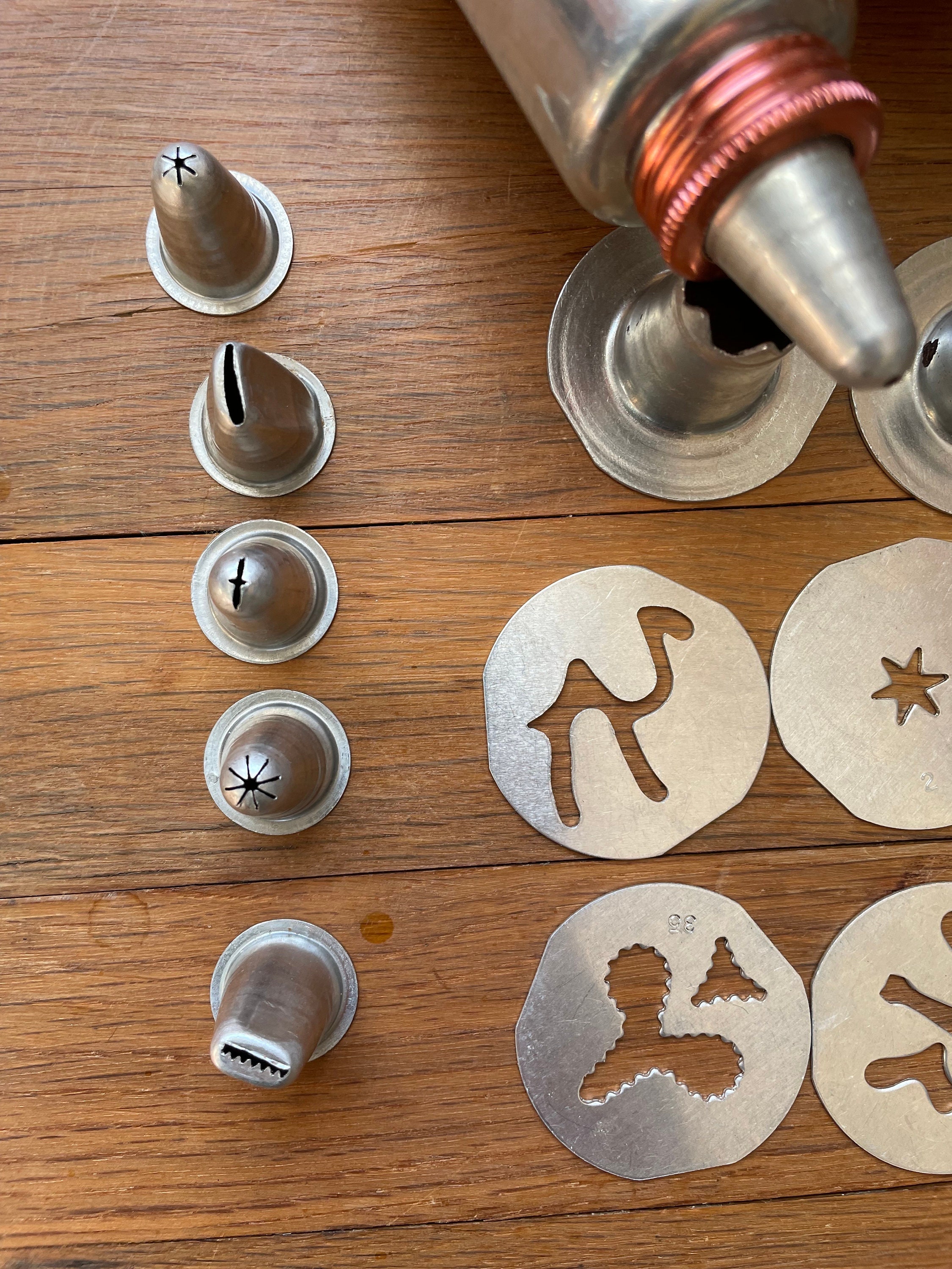 Vintage Aluminum Cookiepastry Press With Custard/frosting Etsy