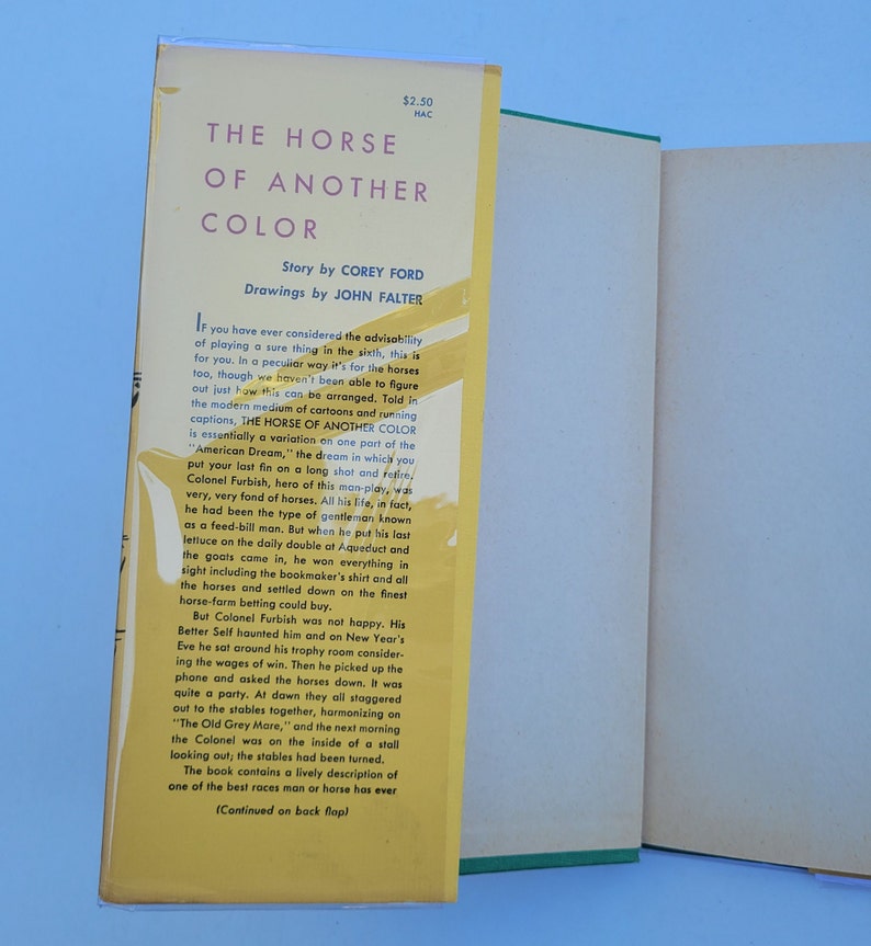 The Horse of Another Color by Corey Ford and John Falter 1946 - Etsy