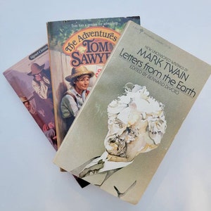 Mark Twain Paperbacks: Letters From the Earth, Roughing It and The Adventures of Tom Sawyer