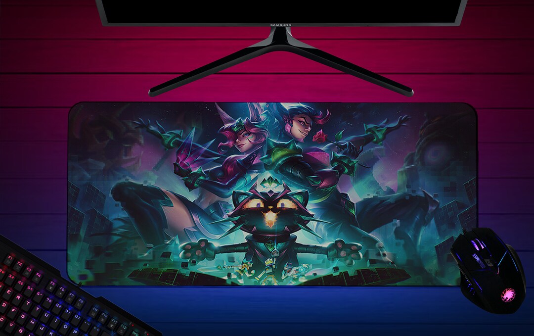 Lol Xayah Rakan Elderwood desk Mat Mouse Pad Craft Etsy