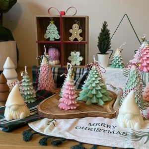 Christmas Tree, Christmas Candle Gift, Handmade Candle, Special Holiday Gift, Holiday Candle Gift, Home Decor Candle White