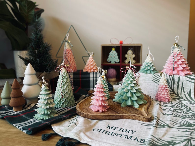 Christmas Tree, Christmas Candle Gift, Handmade Candle, Special Holiday Gift, Holiday Candle Gift, Home Decor Candle image 5