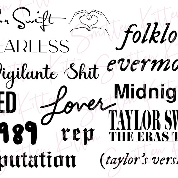 The Eras Tour Font Svg Etsy