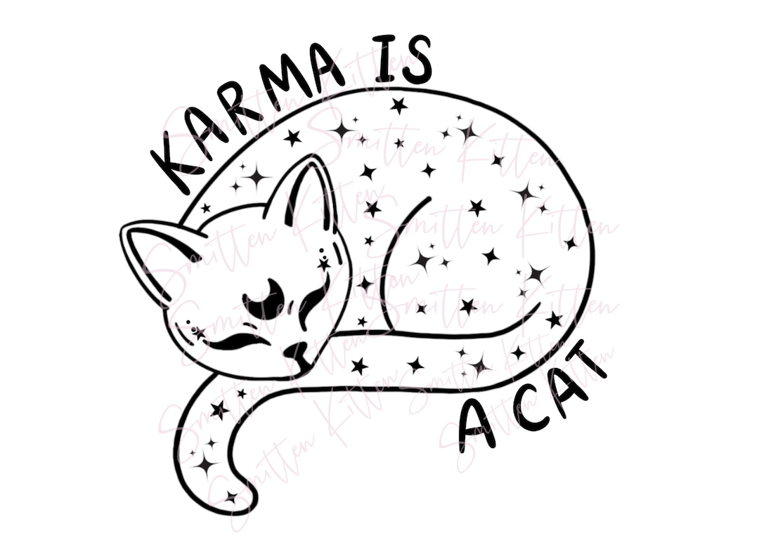 Taylor Inspired - Karma is a Cat - PNG and SVG File - the Eras Tour ...